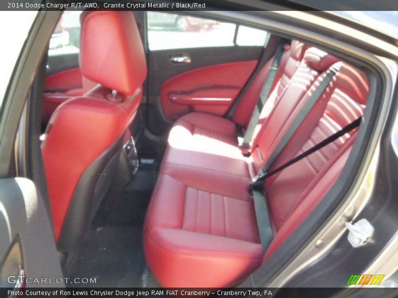 Granite Crystal Metallic / Black/Red 2014 Dodge Charger R/T AWD