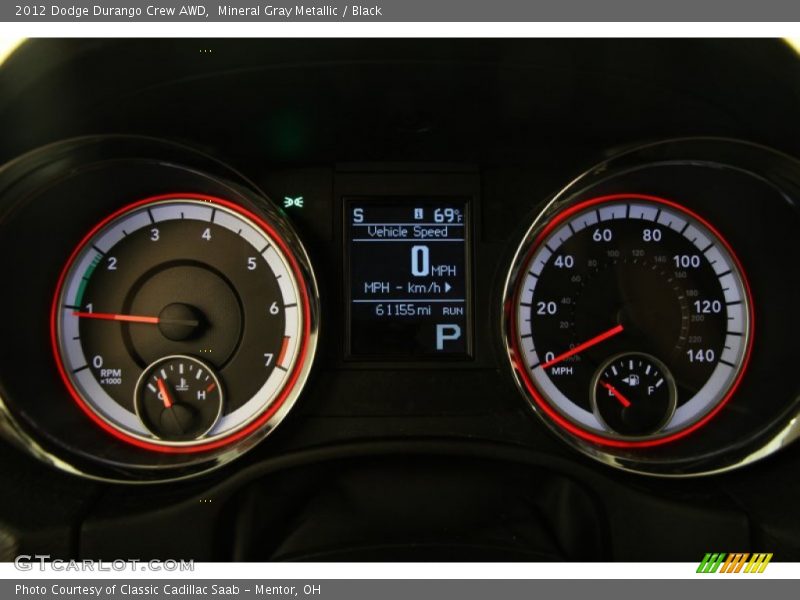 Mineral Gray Metallic / Black 2012 Dodge Durango Crew AWD