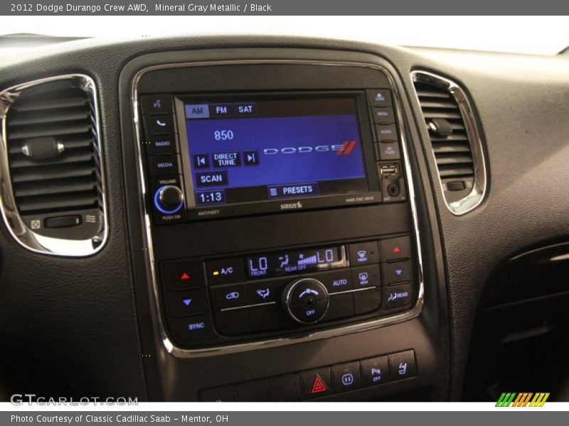 Mineral Gray Metallic / Black 2012 Dodge Durango Crew AWD