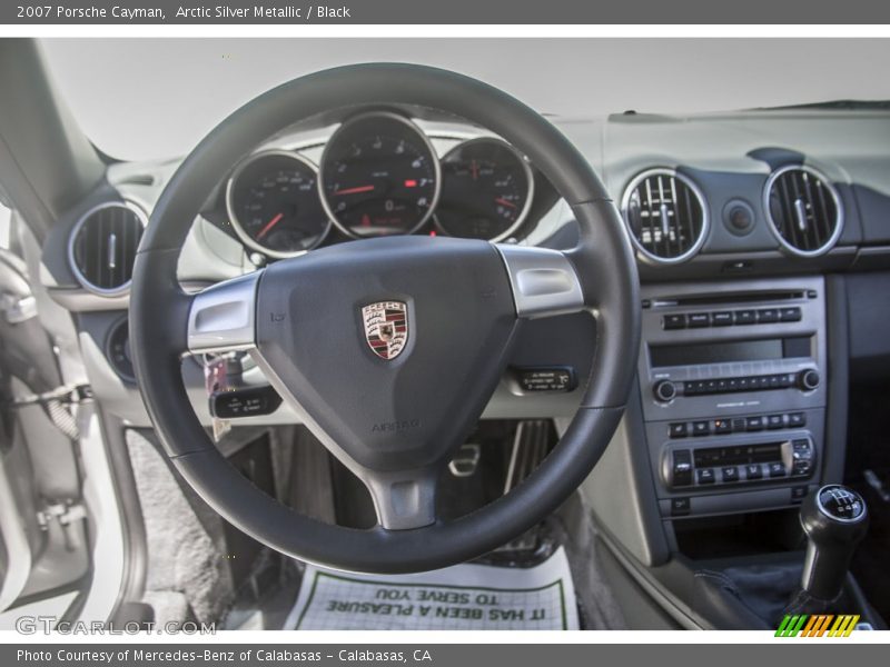 Arctic Silver Metallic / Black 2007 Porsche Cayman