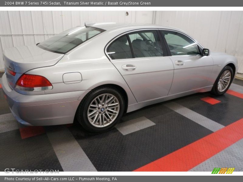 Titanium Silver Metallic / Basalt Grey/Stone Green 2004 BMW 7 Series 745i Sedan