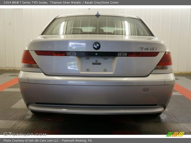 Titanium Silver Metallic / Basalt Grey/Stone Green 2004 BMW 7 Series 745i Sedan
