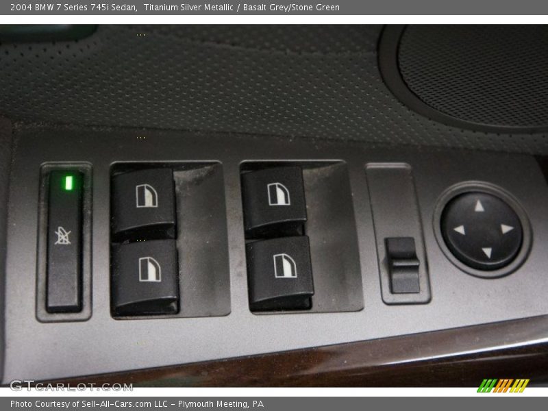 Titanium Silver Metallic / Basalt Grey/Stone Green 2004 BMW 7 Series 745i Sedan