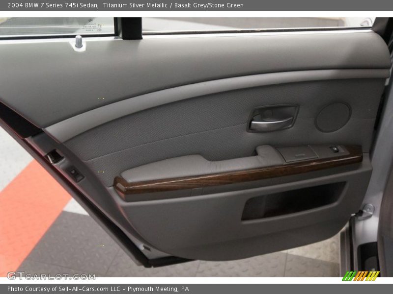 Titanium Silver Metallic / Basalt Grey/Stone Green 2004 BMW 7 Series 745i Sedan