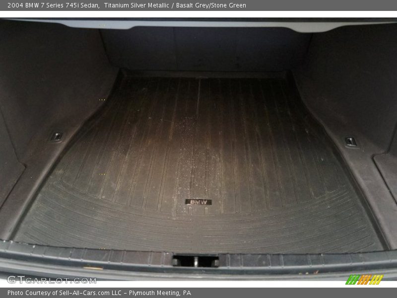 Titanium Silver Metallic / Basalt Grey/Stone Green 2004 BMW 7 Series 745i Sedan