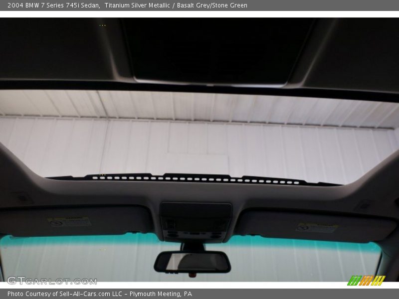 Titanium Silver Metallic / Basalt Grey/Stone Green 2004 BMW 7 Series 745i Sedan