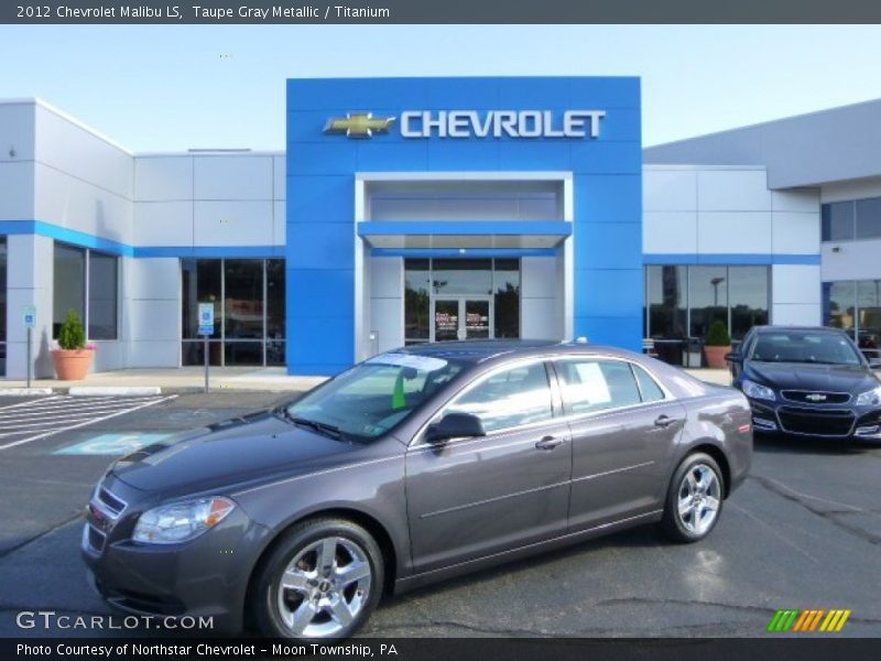 Taupe Gray Metallic / Titanium 2012 Chevrolet Malibu LS
