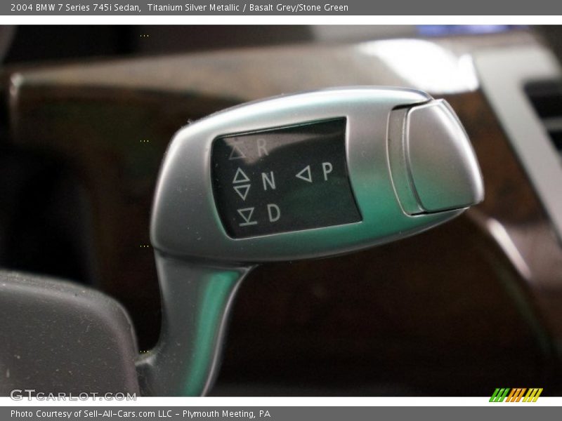 Titanium Silver Metallic / Basalt Grey/Stone Green 2004 BMW 7 Series 745i Sedan