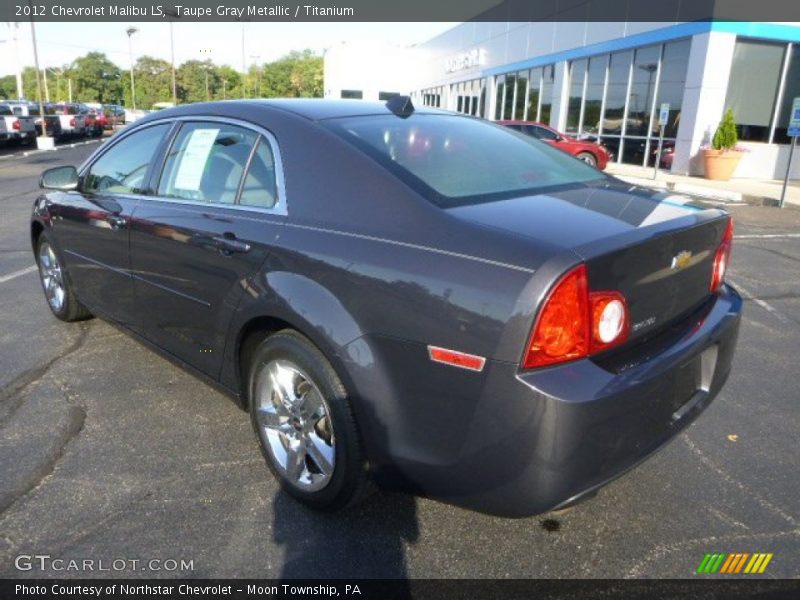 Taupe Gray Metallic / Titanium 2012 Chevrolet Malibu LS