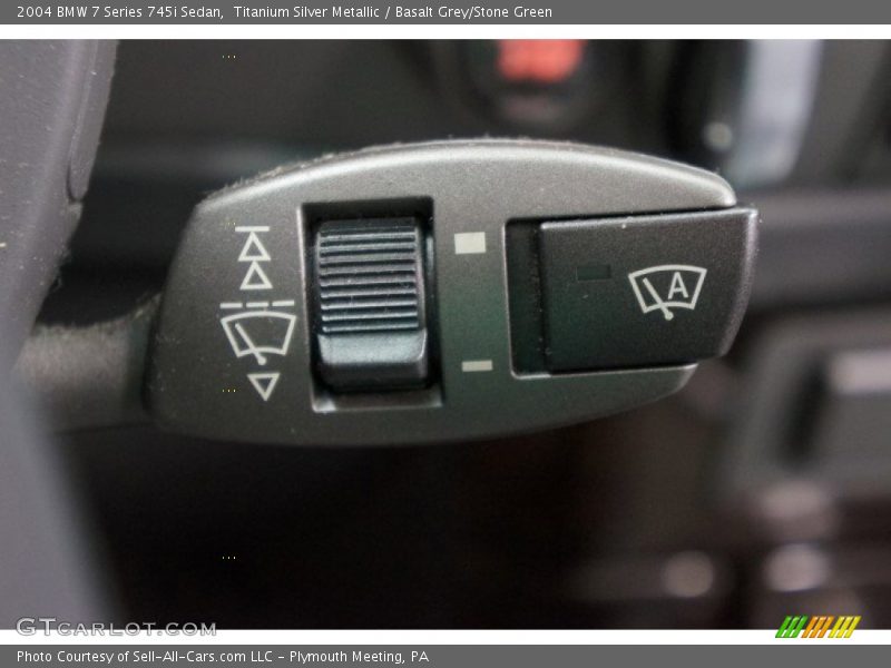 Titanium Silver Metallic / Basalt Grey/Stone Green 2004 BMW 7 Series 745i Sedan