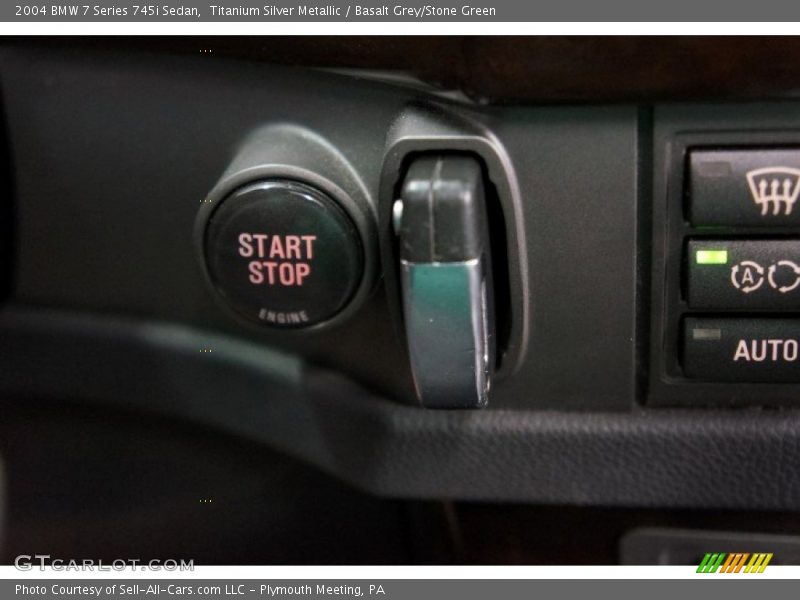 Titanium Silver Metallic / Basalt Grey/Stone Green 2004 BMW 7 Series 745i Sedan