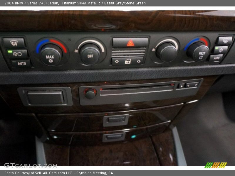 Titanium Silver Metallic / Basalt Grey/Stone Green 2004 BMW 7 Series 745i Sedan