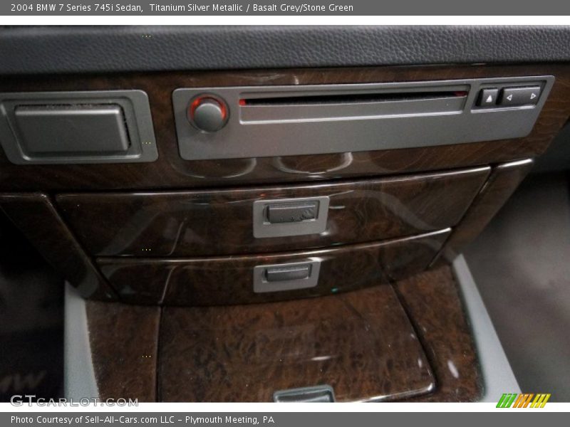 Titanium Silver Metallic / Basalt Grey/Stone Green 2004 BMW 7 Series 745i Sedan