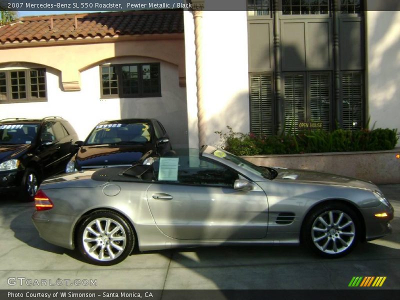 Pewter Metallic / Black 2007 Mercedes-Benz SL 550 Roadster