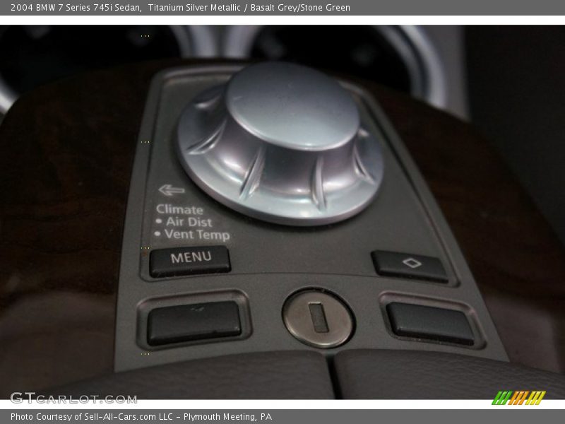 Titanium Silver Metallic / Basalt Grey/Stone Green 2004 BMW 7 Series 745i Sedan