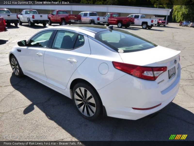 Snow White Pearl / Black 2012 Kia Optima SX