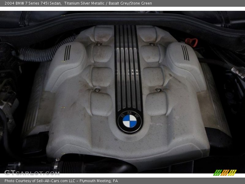 Titanium Silver Metallic / Basalt Grey/Stone Green 2004 BMW 7 Series 745i Sedan