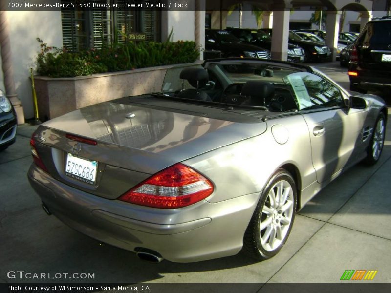 Pewter Metallic / Black 2007 Mercedes-Benz SL 550 Roadster