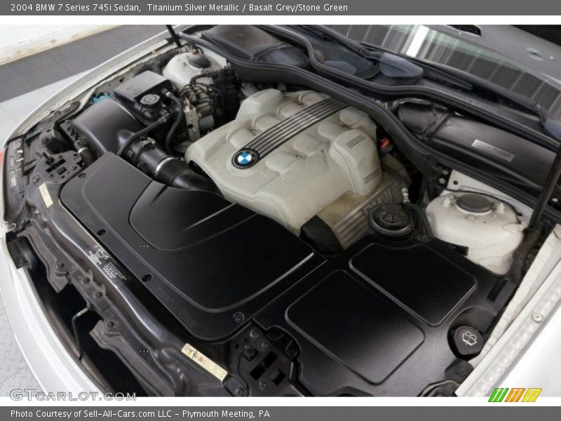 Titanium Silver Metallic / Basalt Grey/Stone Green 2004 BMW 7 Series 745i Sedan