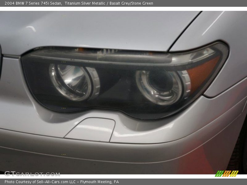 Titanium Silver Metallic / Basalt Grey/Stone Green 2004 BMW 7 Series 745i Sedan