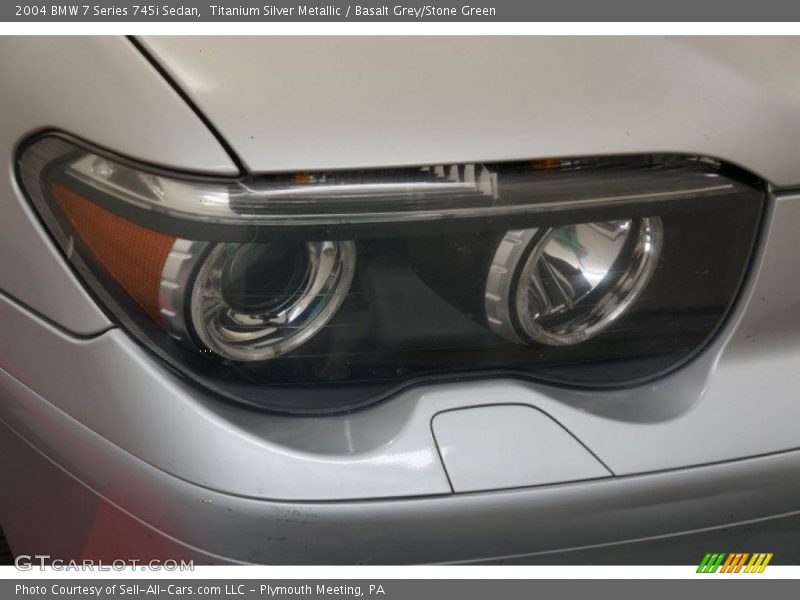 Titanium Silver Metallic / Basalt Grey/Stone Green 2004 BMW 7 Series 745i Sedan