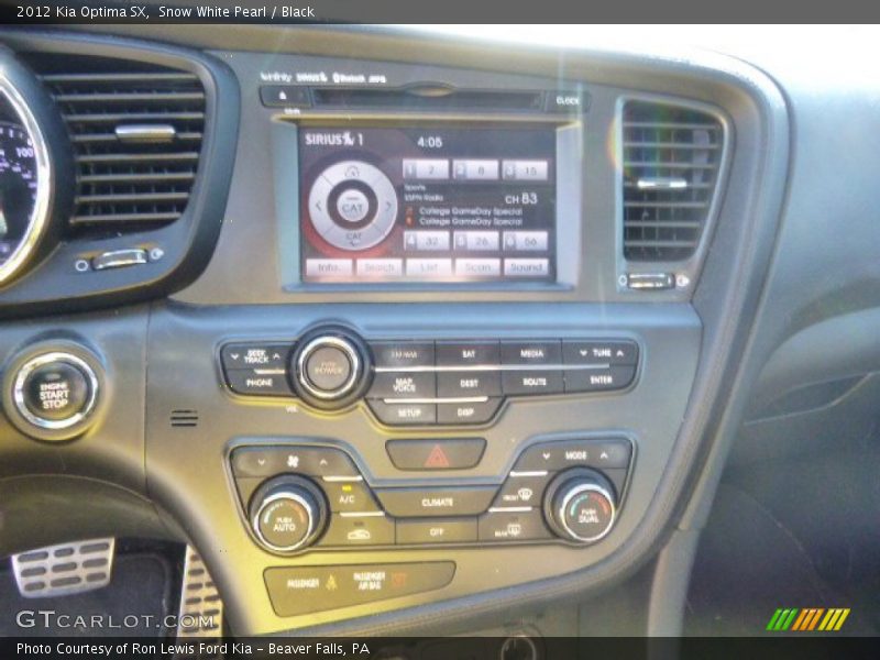 Snow White Pearl / Black 2012 Kia Optima SX