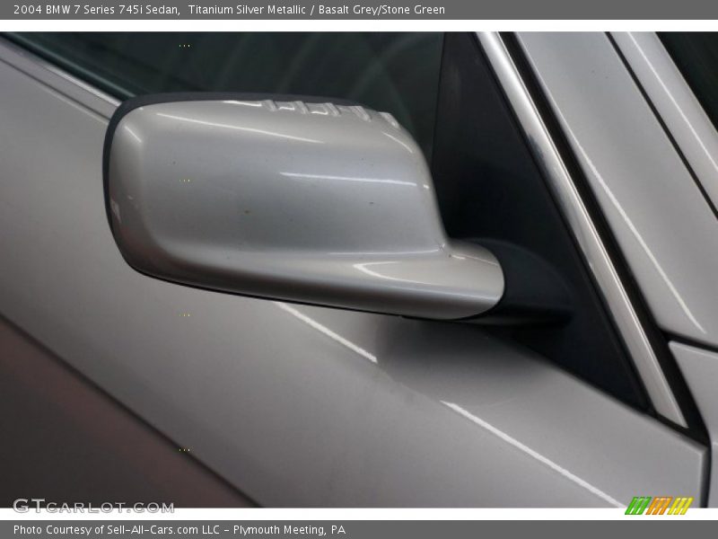 Titanium Silver Metallic / Basalt Grey/Stone Green 2004 BMW 7 Series 745i Sedan