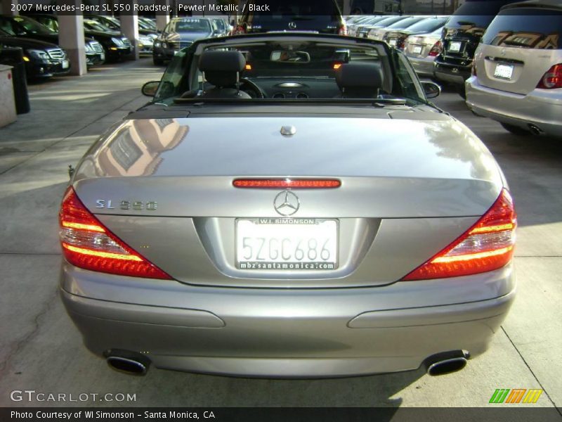 Pewter Metallic / Black 2007 Mercedes-Benz SL 550 Roadster