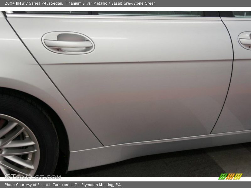 Titanium Silver Metallic / Basalt Grey/Stone Green 2004 BMW 7 Series 745i Sedan