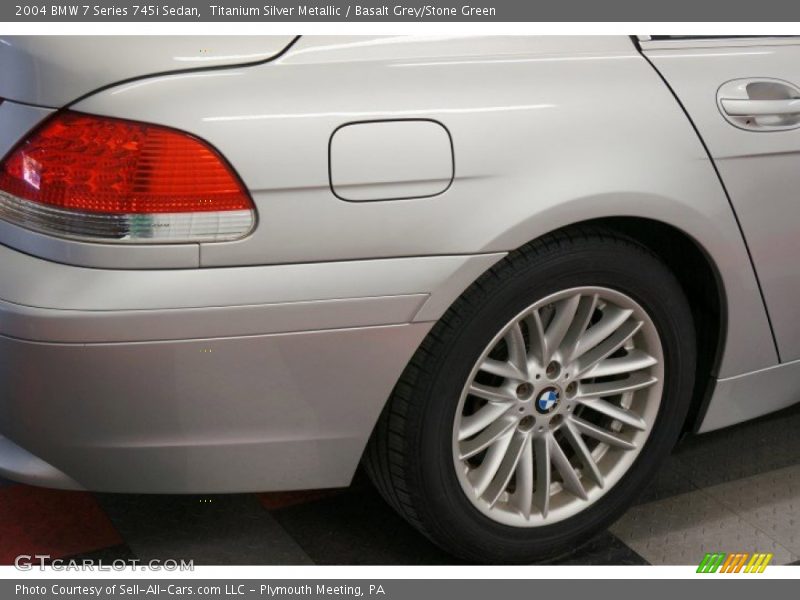 Titanium Silver Metallic / Basalt Grey/Stone Green 2004 BMW 7 Series 745i Sedan