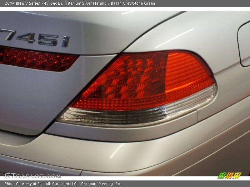 Titanium Silver Metallic / Basalt Grey/Stone Green 2004 BMW 7 Series 745i Sedan