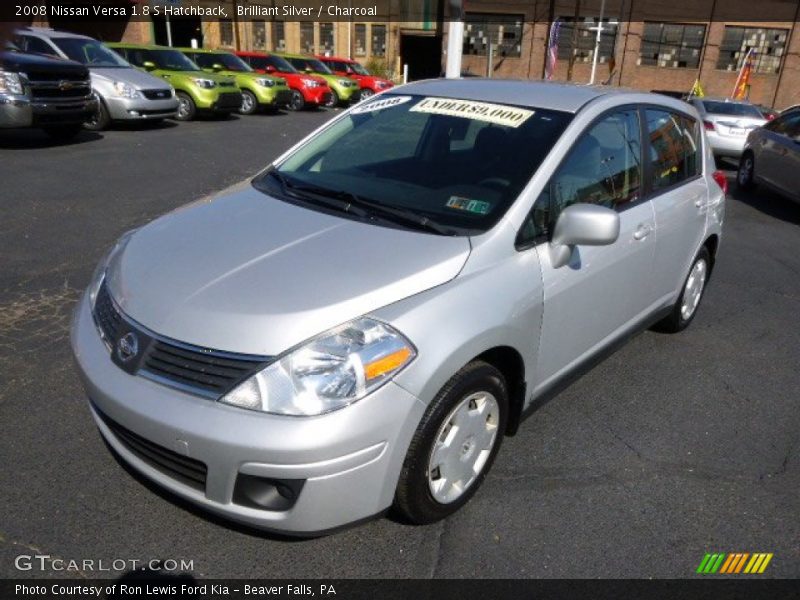 Brilliant Silver / Charcoal 2008 Nissan Versa 1.8 S Hatchback