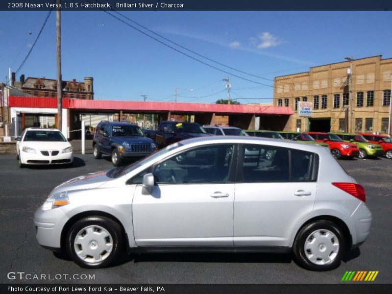 Brilliant Silver / Charcoal 2008 Nissan Versa 1.8 S Hatchback