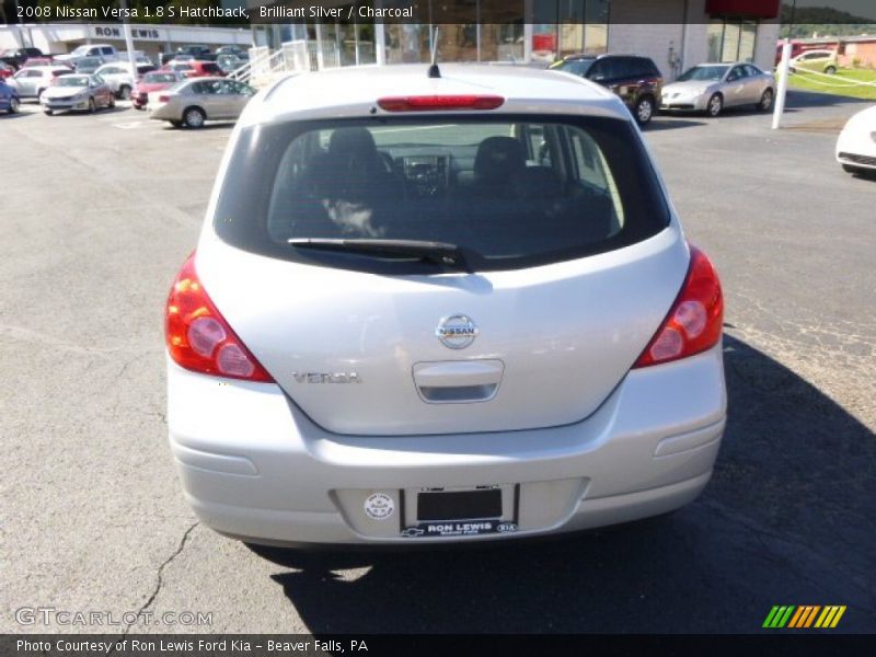 Brilliant Silver / Charcoal 2008 Nissan Versa 1.8 S Hatchback