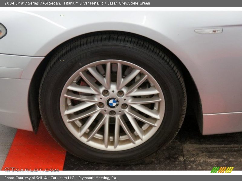 Titanium Silver Metallic / Basalt Grey/Stone Green 2004 BMW 7 Series 745i Sedan