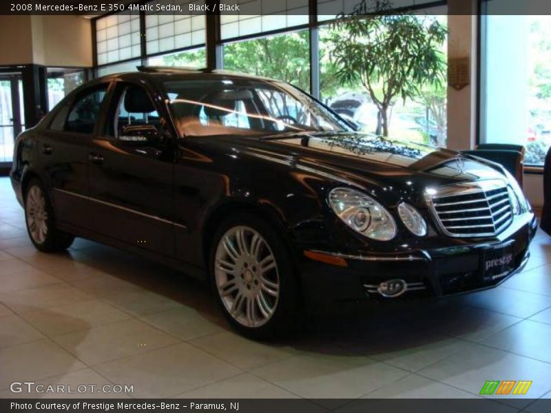 Black / Black 2008 Mercedes-Benz E 350 4Matic Sedan