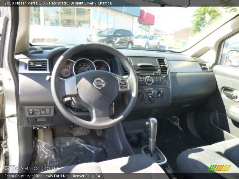 Brilliant Silver / Charcoal 2008 Nissan Versa 1.8 S Hatchback