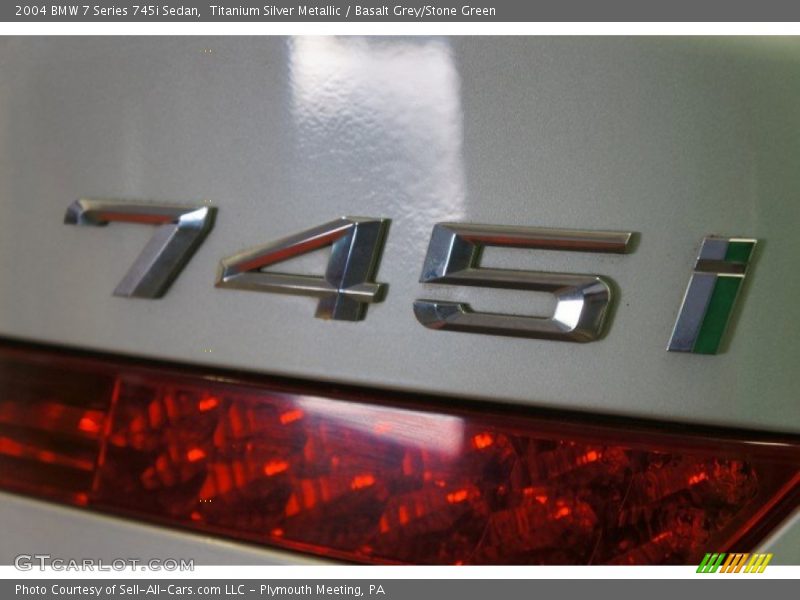 Titanium Silver Metallic / Basalt Grey/Stone Green 2004 BMW 7 Series 745i Sedan