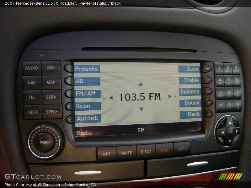 Pewter Metallic / Black 2007 Mercedes-Benz SL 550 Roadster