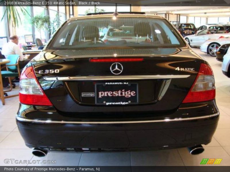 Black / Black 2008 Mercedes-Benz E 350 4Matic Sedan