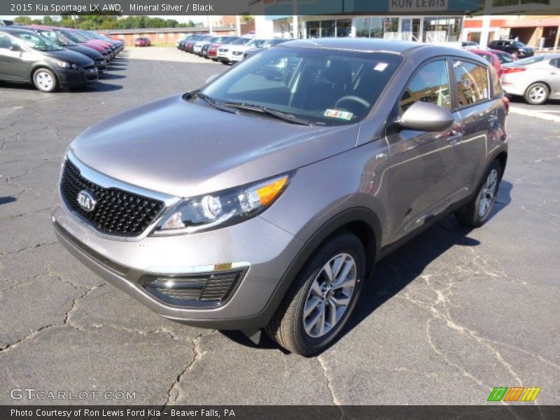 Mineral Silver / Black 2015 Kia Sportage LX AWD