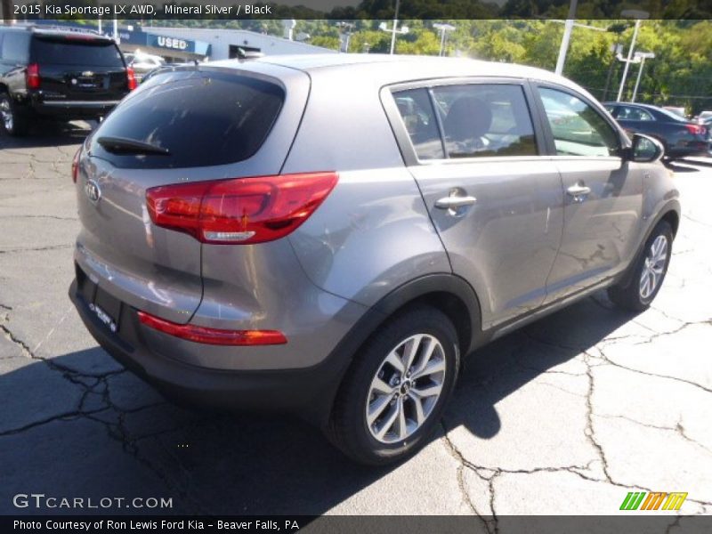 Mineral Silver / Black 2015 Kia Sportage LX AWD