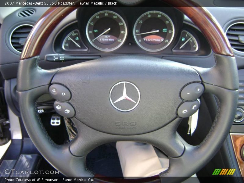 Pewter Metallic / Black 2007 Mercedes-Benz SL 550 Roadster