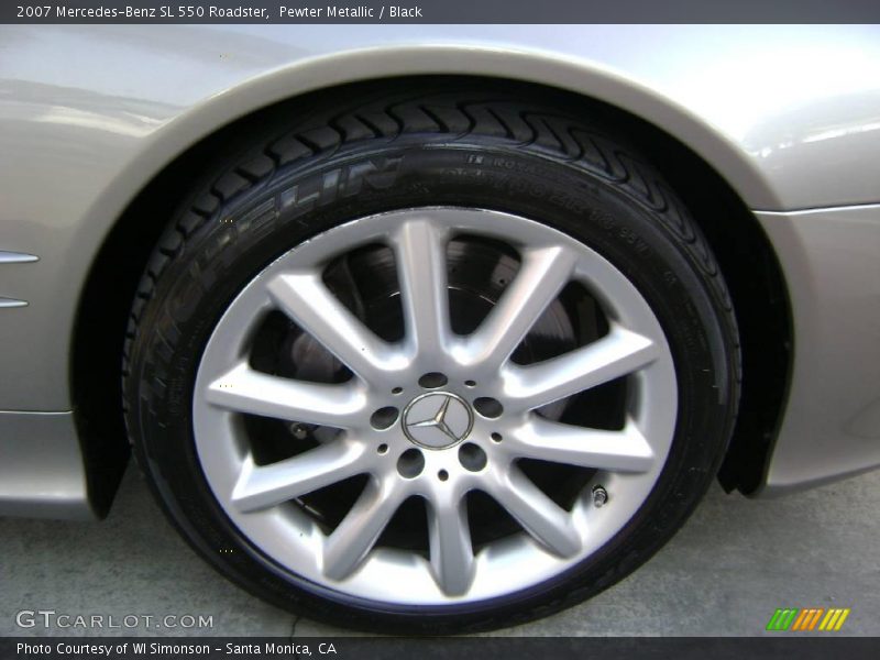 Pewter Metallic / Black 2007 Mercedes-Benz SL 550 Roadster