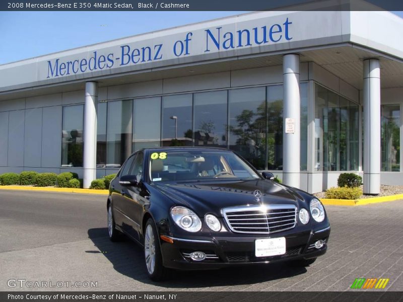 Black / Cashmere 2008 Mercedes-Benz E 350 4Matic Sedan