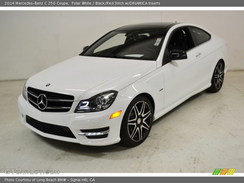 Polar White / Black/Red Stitch w/DINAMICA Inserts 2014 Mercedes-Benz C 250 Coupe