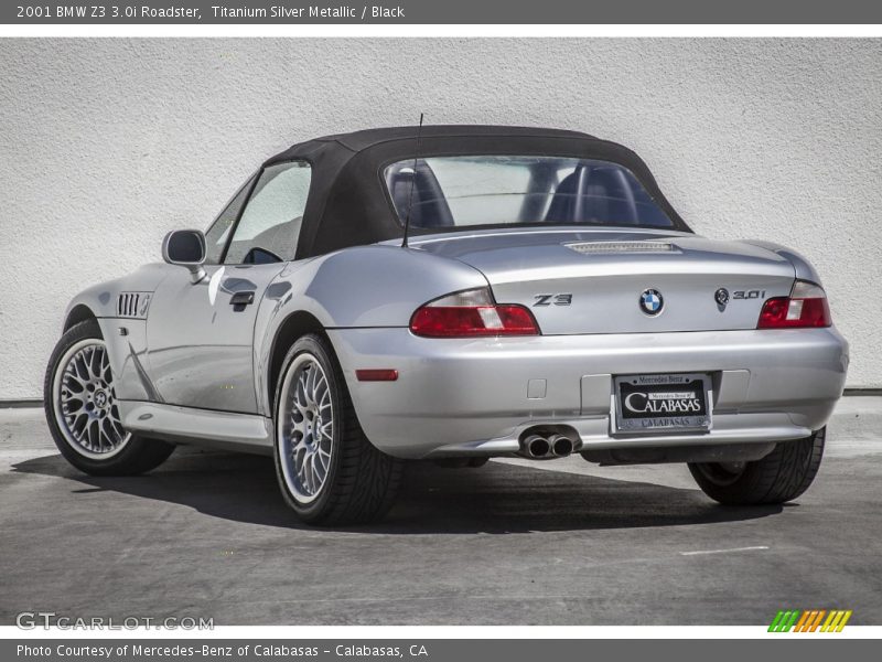 Titanium Silver Metallic / Black 2001 BMW Z3 3.0i Roadster