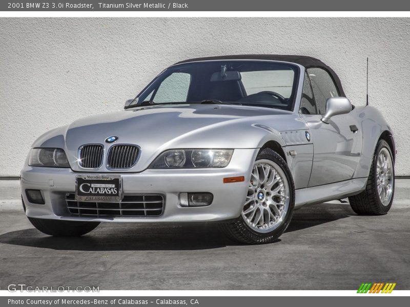 Titanium Silver Metallic / Black 2001 BMW Z3 3.0i Roadster