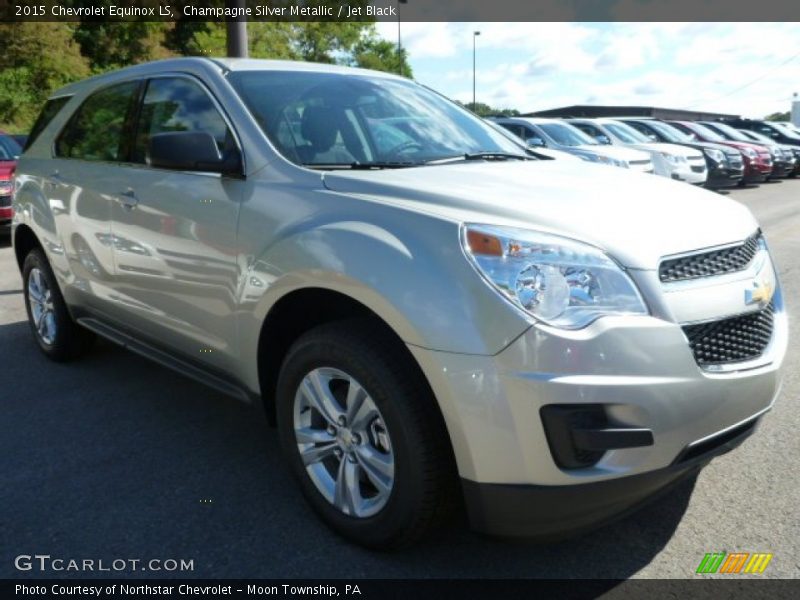 Champagne Silver Metallic / Jet Black 2015 Chevrolet Equinox LS