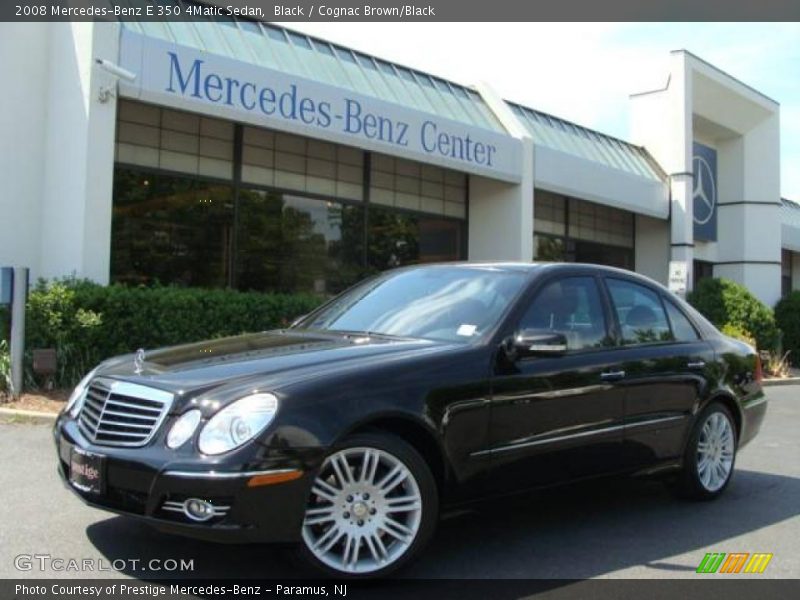Black / Cognac Brown/Black 2008 Mercedes-Benz E 350 4Matic Sedan